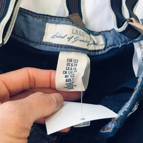 NWT Navy shirt with suspenders - Picture 7 of 8